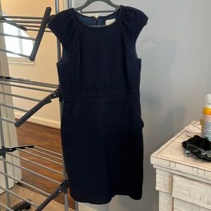 Flattering blue J Crew dress with pockets!